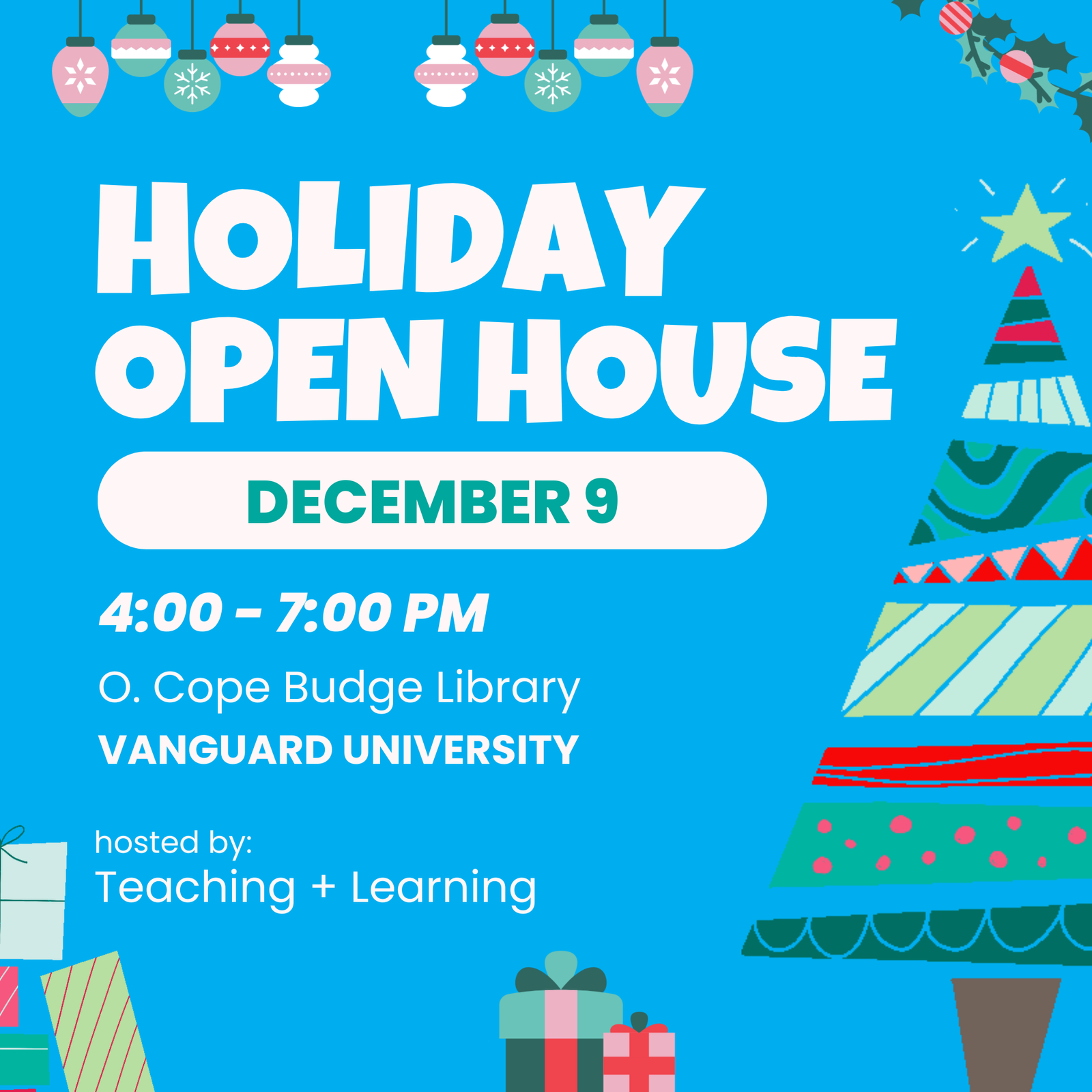 Teaching and Learning holiday open house