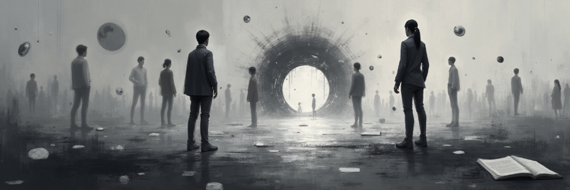 Professionals looking at open portal